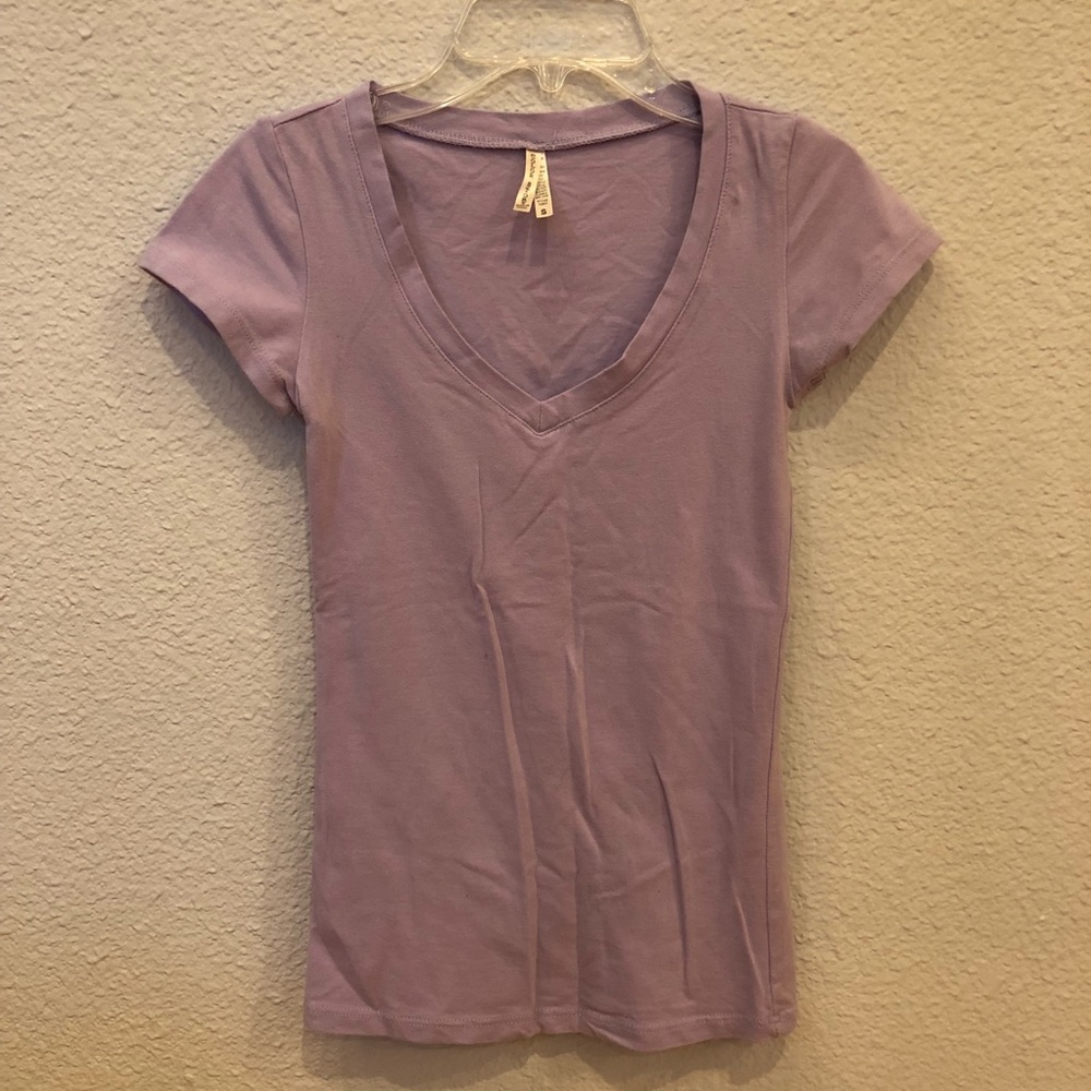 Basic Purple V-Neck
